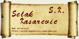 Selak Kašarević vizit kartica